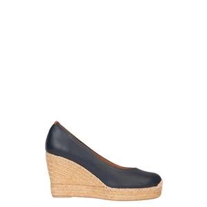 NEW PENELOPE CHILVERS women's scoop leather espadrille in navy